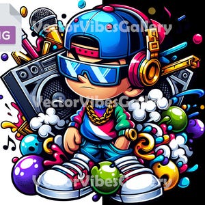 Streetwear Trap Boy Png, Urban Graphic sublimation Design, Hip Hop Graffiti Clipart, DTF Rap Music Cute file, Digital Instant Download