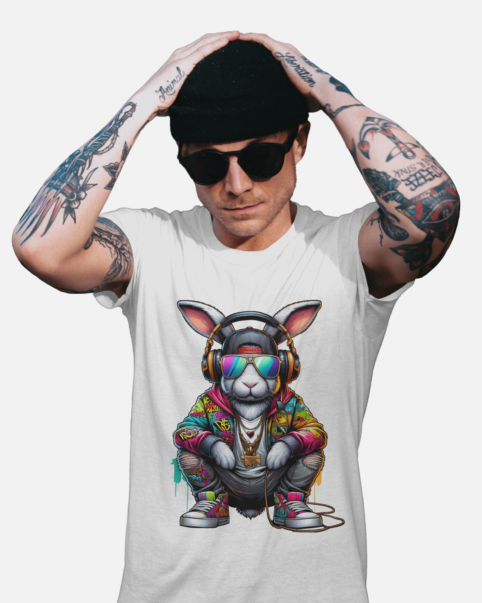 Cartoon Rabbit Rap Colorful Bunny Graffiti PNG, Urban Rap Clipart (300 DPI) - Etsy