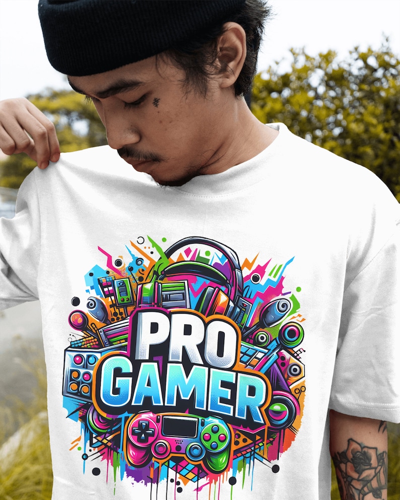 Pro Gamer Png, Gaming Lover Sublimation Design, Graffiti Clipart ...