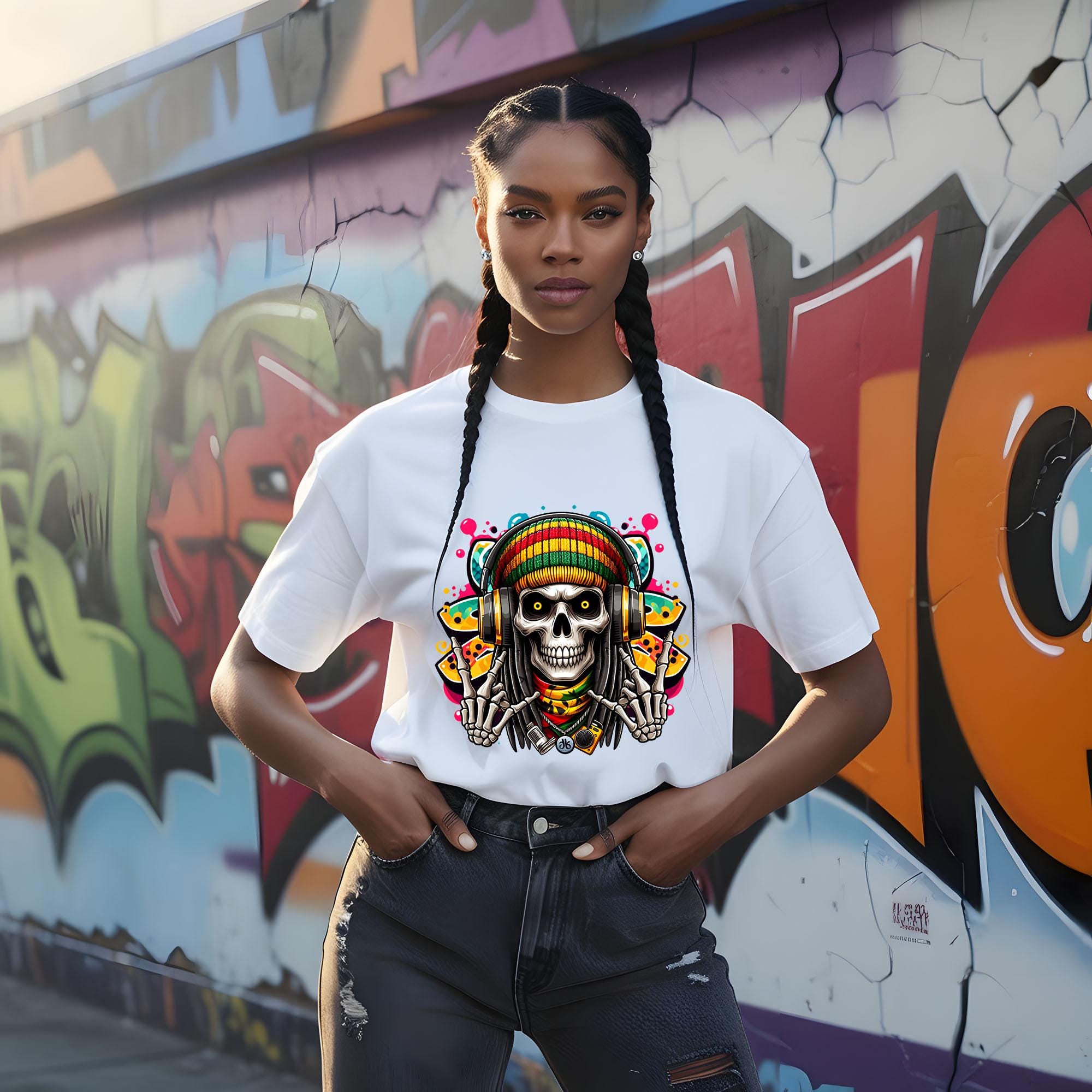Graffiti Rasta Skeleton Png, Urban Graphics Sublimation Design ...