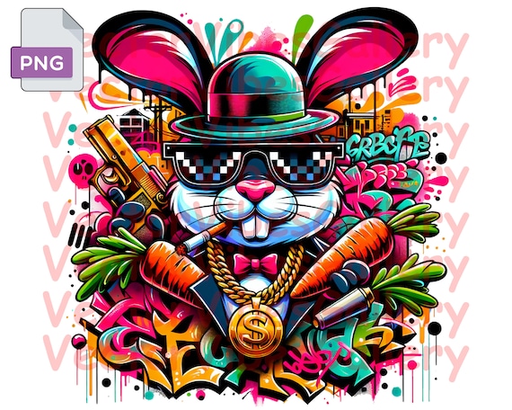 ギャングスターバニー PNG、グラフィティクリップアート、ストリート