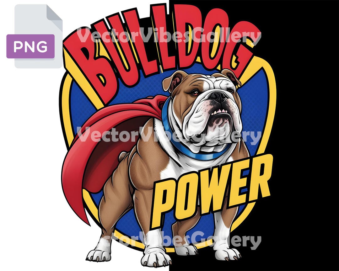 ＊Bulldogと男の子＊ ・ Bulldog Power PNG, Cartoon Dog Clipart for Kids, Urban Vector