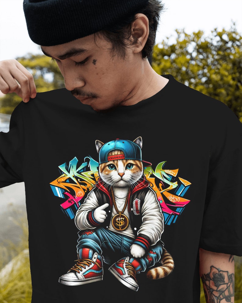 Streetwear Graffiti Cat PNG, Urban Sublimation Design (digital Download ...