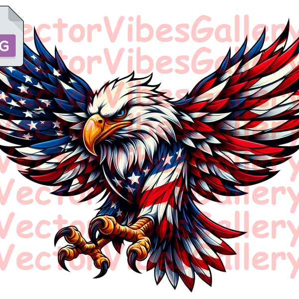 USA Patriotic Eagle Png, Hight Quality Clipart, United States Eagle sublimation design, Transparent Background, Digital  Instant Download