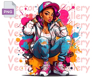 Chica trap urbana PNG clipart, Hip Hop (Descarga digital)