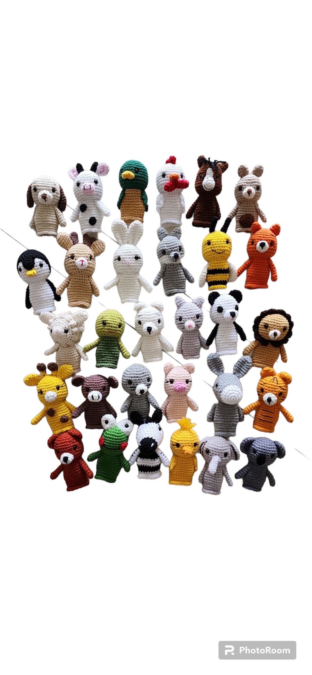 30 Animal Finger Puppets Amigurumi Crochet All Puppets Doll Etsy