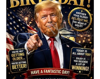 Birthday Greeting Card - Trump Style