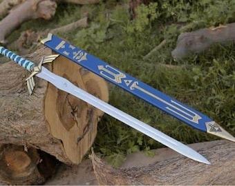 Handmade Zelda Sword With Shield, Replica Swords, Sword With Scabbard, Best Wedding Gift, Gift For Father, Anniversary Gifts, Gift For Men