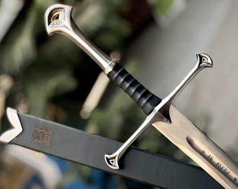 Anduril Narsil Sword – Lord of the Rings Inspired Decorative Collectible / Cosplay Prop Engraved Cosplay Sword | Fantasy