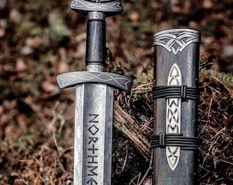Custom Handmade Viking Sword Damascus Steel Northman Sword Engraved Gift for Him  Groomsmen Gift  Anniversary Gift Wedding Gift Unique