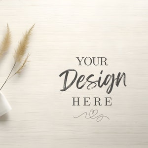 Bohemian Flat Lay Mockup: Stock Photo, Add Your Product, Minimal Flat Lay Background, Blank Template, JPG File
