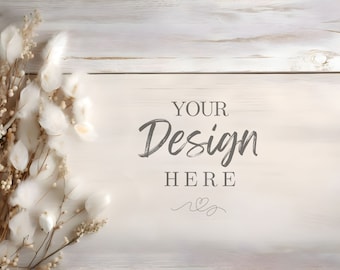 Bohemian Flat Lay Mockup: Stock Photo, Add Your Product, Neutral Boho Flat Lay Background Mock up, JPG File