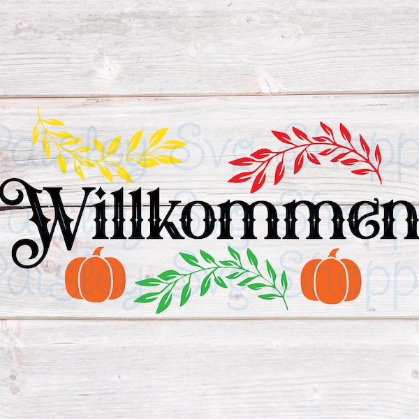 Willkommen Svg, Polka Shirt Svg, German Welcome Svg, Octoberfest Svg, Pumpkin Svg, Beer Stein Svg, Welcome Sign Svg, SVG/DXF/Eps/Png/JPEG