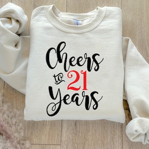 Cheers to 21 jaar Svg, 21e verjaardag Svg, 21e verjaardag Shirt Svg, 21e verjaardag wijnglas Svg, 21 jaar oude Svg, SVG/DXF/Eps/Png/JPEG