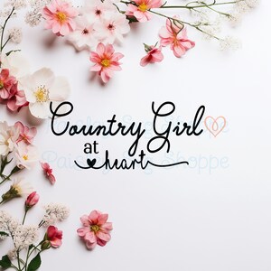 Fille de la campagne au coeur Svg, Svg fille de la ferme, rodéo, Svg fille de la campagne, petite ville fille Svg, ferme Svg, SVG/DXF/Eps/Png/JPEG positif