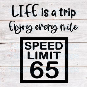 La vita è un viaggio 65 Svg, 65esimo compleanno Svg, 65esimo regalo di compleanno Svg, 65esimo compleanno Festa Svg, 65 anni Svg, Compleanno SVG/DXF/Eps/Png/JPEG