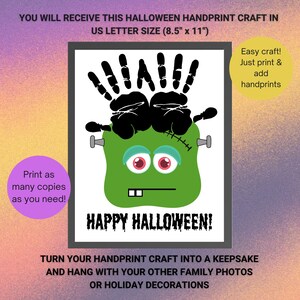 Halloween Handprint Craft, Printable Activity Babies, Toddlers DIY ...