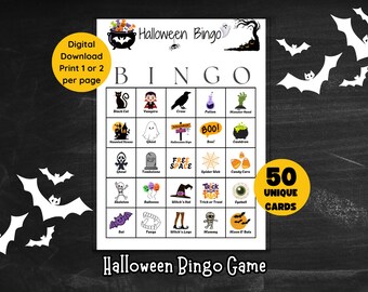 Gra w bingo na Halloween, karty bingo do druku, Summerween, gra na imprezę urodzinową na Halloween, aktywność w centrum seniora, aktywność w klasie na Halloween