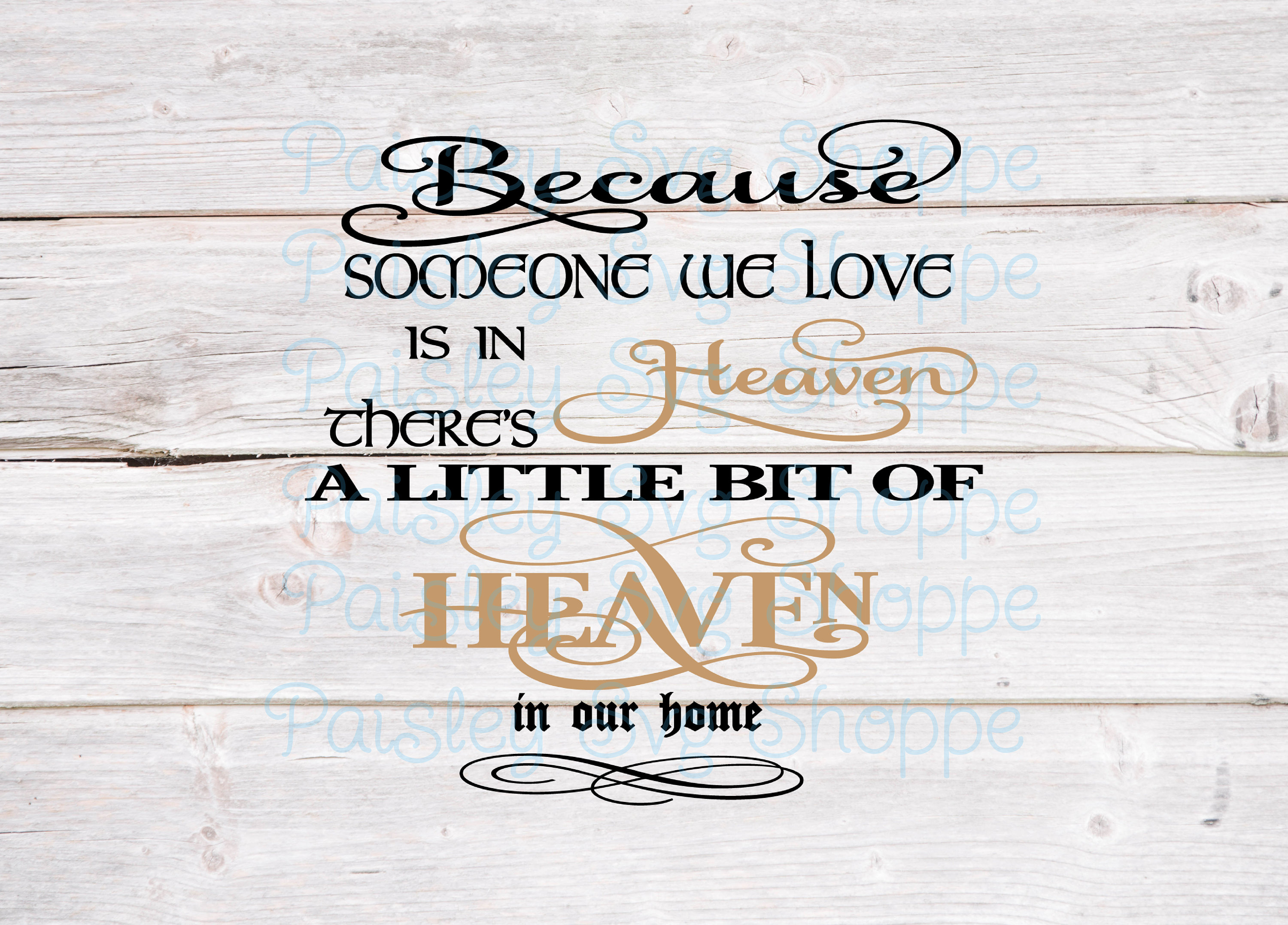 Because Someone We Love is in Heaven Svg Memorial Svg - Etsy