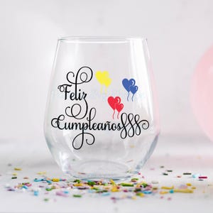 Feliz Cumpleaños Svg, Birthday Shirt Svg, Birthday Wine Glass Svg, Birthday Party Svg, Birthday Gift Svg, Birthday Svg, SVG/DXF/Eps/Png/JPEG