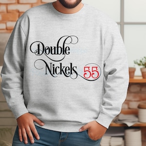 Dubbele Nickels Svg, 55e verjaardag Svg, 55e verjaardag Shirt Svg, 55e verjaardag partij Svg, 55 jaar oude Svg, wijnglas SVG/DXF/Eps/Png/JPEG