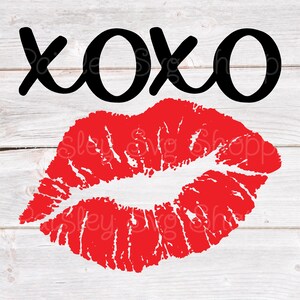 Xoxo Lippen SVG, Valentinstag Shirt Mama, Valentinstag Geschenk, Valentinstag Shirt, Weinglas Mama, Valentinstag Karte Mama, Lippen SVG / DXF / Eps / Png / JPEG