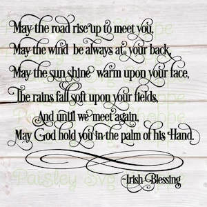 Irish Blessing Svg, Irish Sign Svg, St Patricks Day Svg, Shamrock Svg, Leprechaun Svg, St Paddys Day Svg, Irish Prayer SVG/DXF/Eps/Png/JPEG