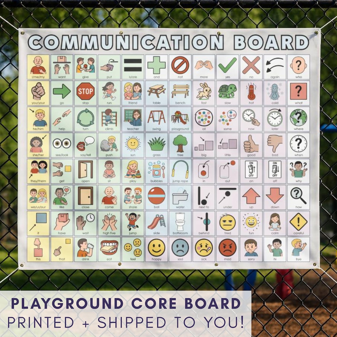 Communication Board Banner for Speech Therapy, Autism Teachers ...