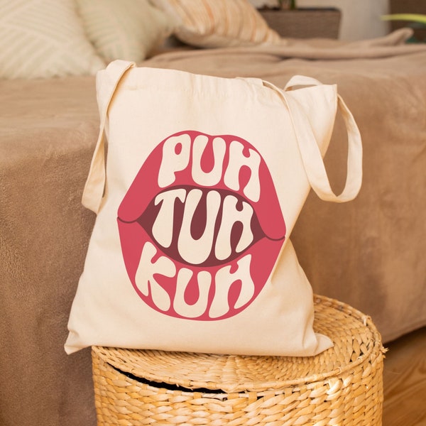 Puh Tuh Kuh Tote Bag, Speech Therapy Tote Bag, SLP Tote Bag, Gift for SLPs, Speech Language Pathology, Speech Therapist Tote Bag, slp gift