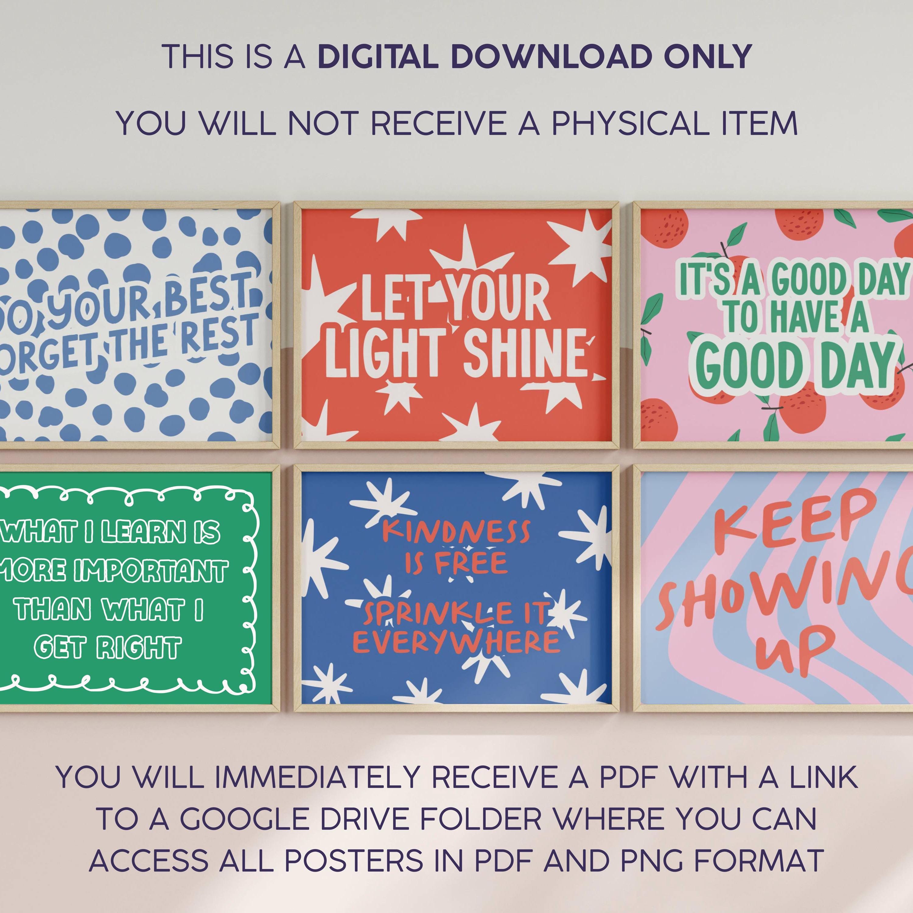 Classroom Decorative Posters, Teacher Wall Decor, Growth Mindset ...