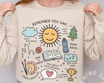 Mental Health Sweatshirt | Teacher Self Care Crewneck | School Psychologist Gift | Special Education Counselor Top