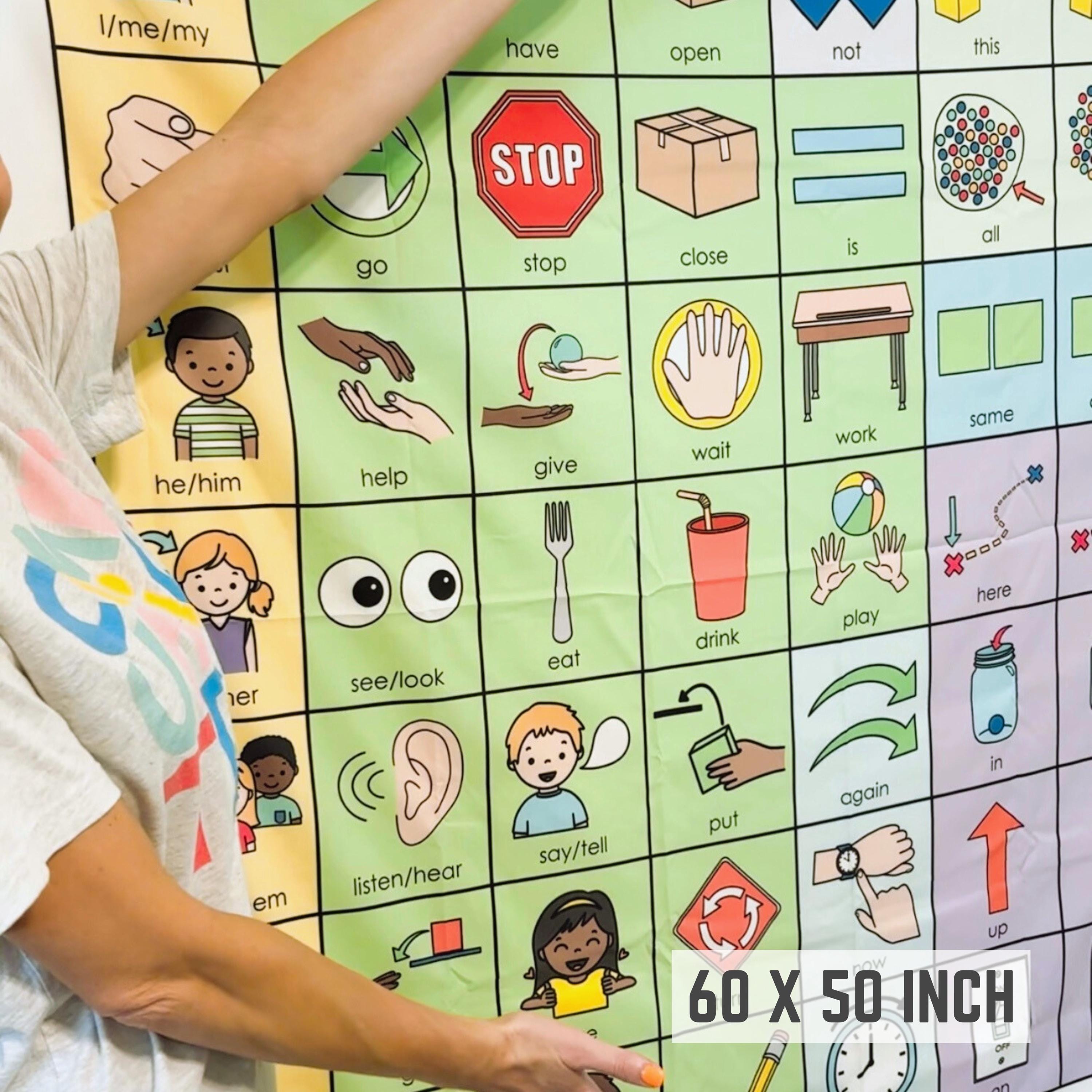 Core Board Tapestry, Core Vocabulary Wall Hanging, Speech Therapy AAC ...