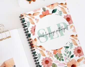 Speech Therapist Notebook, SLP Spiral Bound Notebook, Speech Therapy Notes, Gift for Speech Therapists, Speech-Language Pathology Notebook
