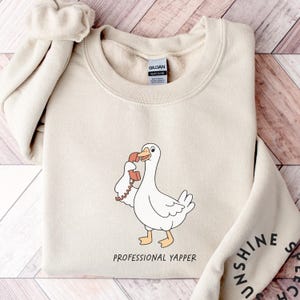 Professional Yapper Sweatshirt, Funny Silly Goose SLP Crewneck, Speech Therapy Apparel, Gifts for SLPs, Cute School Speech Therapist Gift