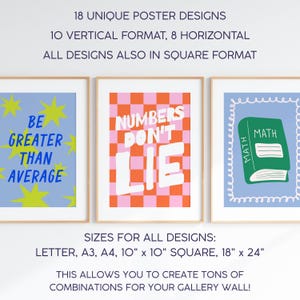 Math Classroom Poster Set, Inspirational Printable Posters for Teachers ...