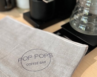 Personalized Coffee Bar Towel Custom Café Corner Cloth Embroidered Kitchen Towel Coffee Connoisseur Gift For Espresso Lover Homewarming Gift