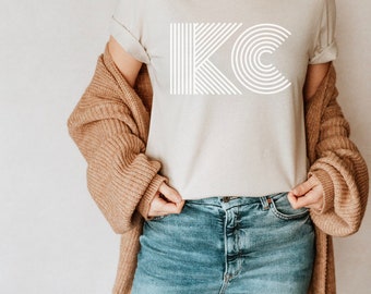 KC Shirt Kansas City Hometown Tee Lightweight KC Graphic Print Unisex T-Shirt Multi Color Fashion Top Minimalist KC Sports Fan Shirt