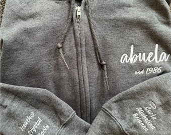 Sudadera con capucha y cremallera personalizada para mamá, regalo personalizado para mamá, sudadera con cremallera, regalo para futura mamá, idea de regalo personalizada para el Día de la Madre
