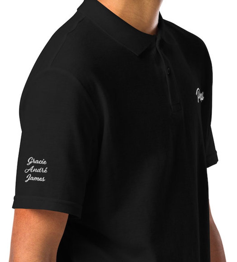 Grandpa Embroidered Polo Personalized Poppop Gift Idea for Father's Day Custom Pique Polo Shirt ...