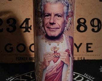 Anthony Bourdain prayer candle