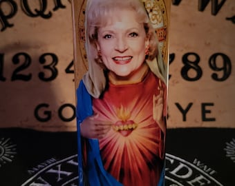 Betty White prayer candle