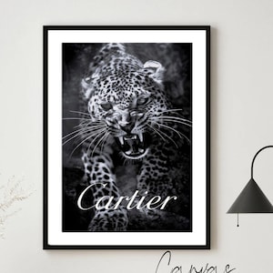 Leopard Designer Print, Canvas Wall Art, Designer Poster, Framed Prints  Animals, Fashion Printed Trending Home Decor Maximalist