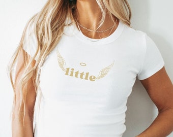 Big Little Baby Tee Match Made in Heaven Angel Theme Big Little Sorority Shirts Big Little Angel Sorority Reveal Big Little Shirts Sorority