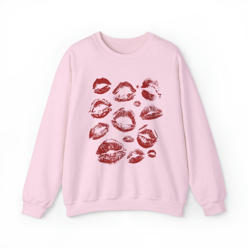 Downtown Girl Dark Coquette Kiss Print Sweatshirt Downtown Girl Clothes ...