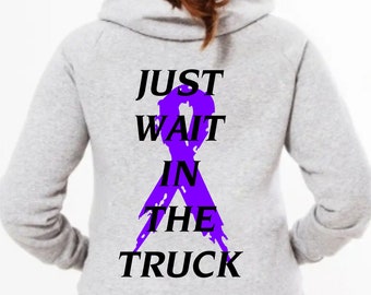Just Wait In The Truck. DOMESTIC VIOLENCE AWARENESS - Svg for cut file. Svg, Png, Dxf file. Cricut - Vinyl cutters. Digital download