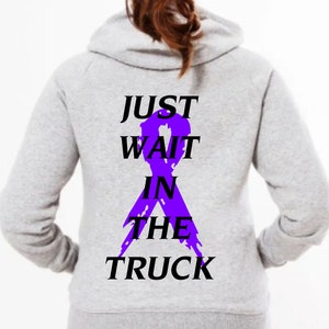 Just Wait In The Truck. DOMESTIC VIOLENCE AWARENESS - Svg do pliku do cięcia. Pliki Svg, Png, Dxf. Cricut - Plotery winylowe. Pobieranie cyfrowe