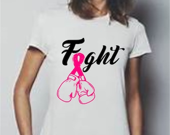 Fight!! Boxing Gloves - BREAST CANCER AWARENESS - Svg for cut file. Svg, Png, Dxf file. Cricut - Vinyl cutters. Digital download