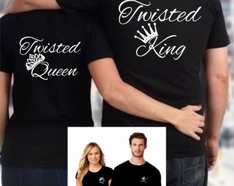 Twisted Queen & King SVG for cut file. Svg, Png, Dxf file. Cricut - Vinyl cutters.