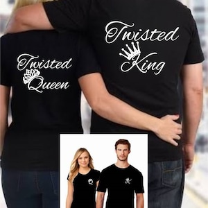 Twisted Queen & King SVG para archivo cortado. Archivo SVG, Png, Dxf. Cricut - Cortadoras de vinilo.