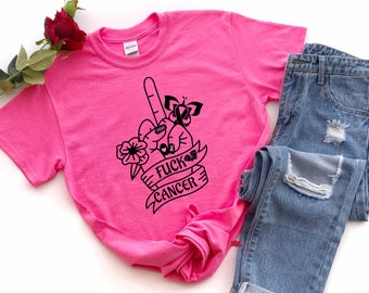 Fuck Cancer - BREAST CANCER AWARENESS - Svg for cut file. Svg, Png, Dxf file. Cricut - Vinyl cutters. Digital download